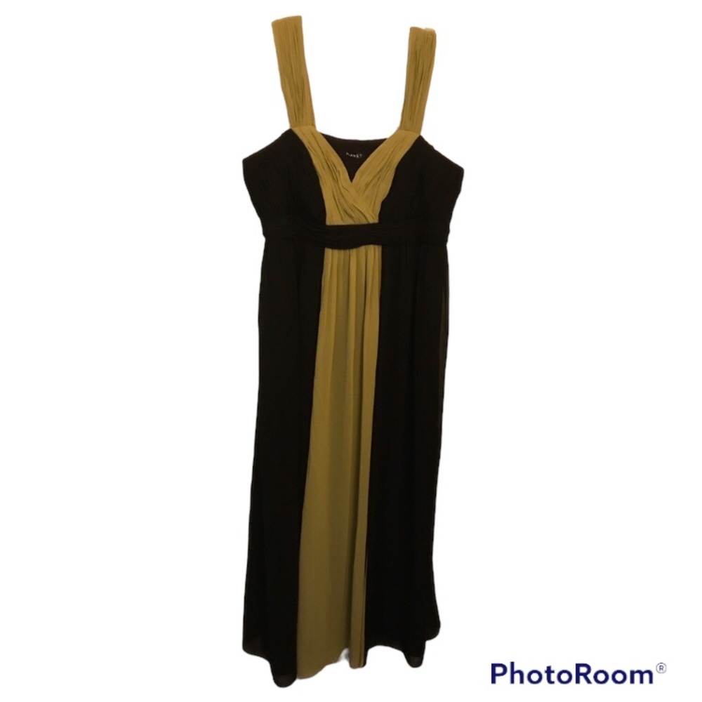 𝅺Planet Lime Black Maxi Dress size 16